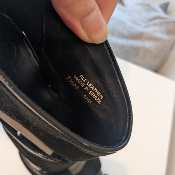 SOLD Tory Burch Lucille Black Suede Platform Ankle Boots 37 7 - Picture 8 of 12